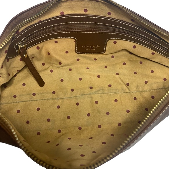 Vintage Kate Spade Soft Leather Baguette Bag, Brown, Gold Tone Hardware - Picture 7 of 12